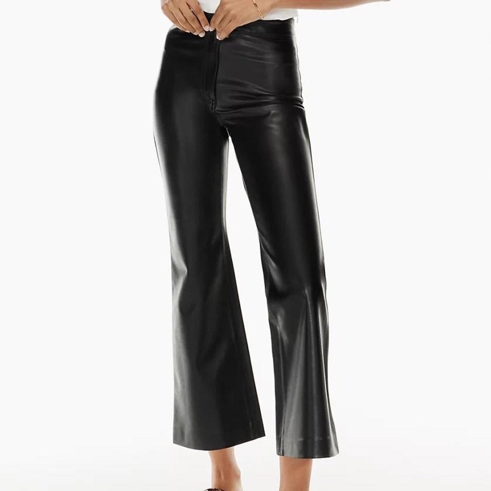 Aritzia Wilfred Adele Leather Flare Pants